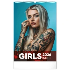 (+18) Nástenný kalendár Inked Girls 2026, 33 x 46 cm