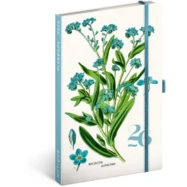 Planbook diár/notes Herbár 2026, 13 x 21 cm